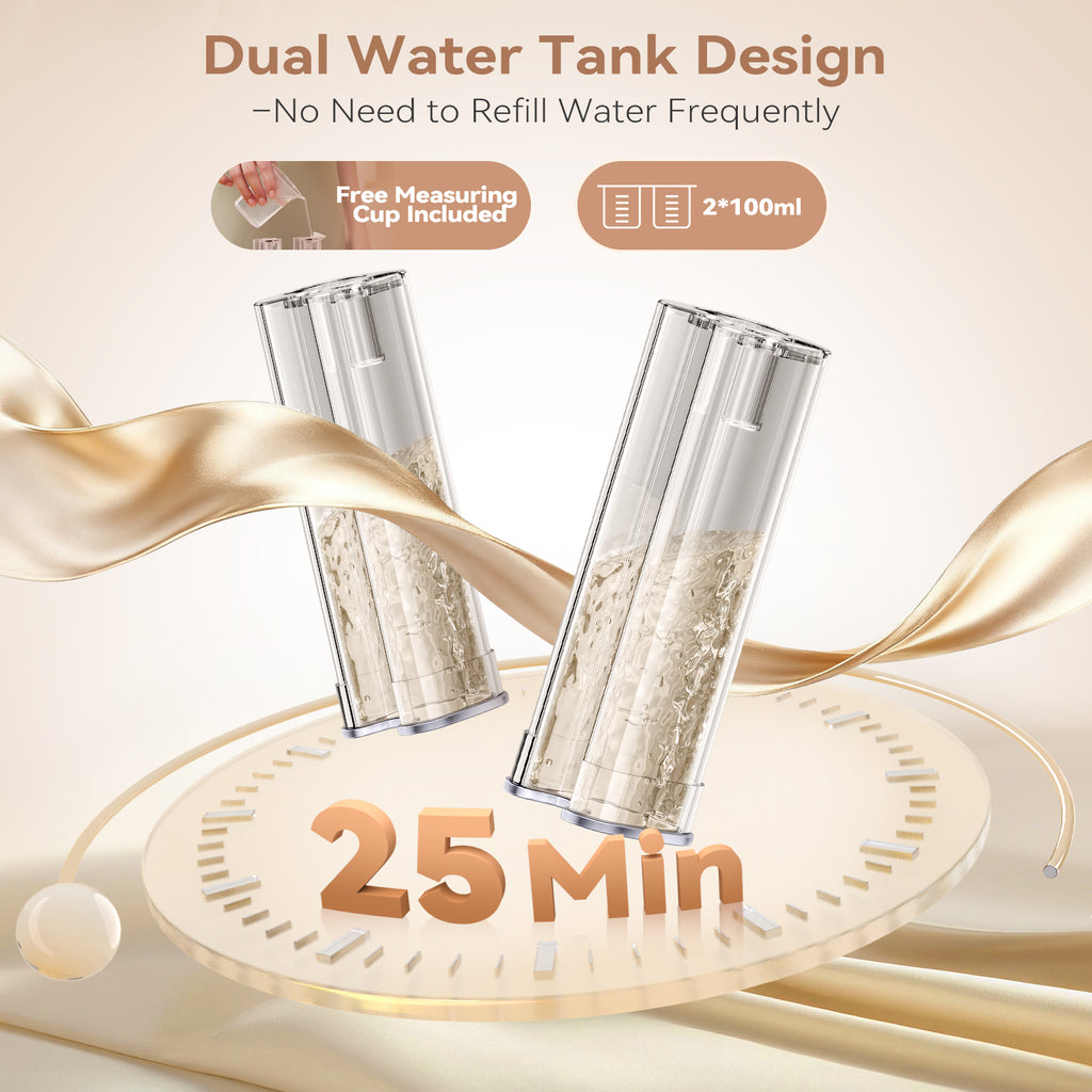 Travel Clothes Steamer handheld 2-in-1,Dual Tanks Total 200ml,25-Min Continuous Steam,Steamer Clothing 1300W with 4 Modes,15s Fast Heat,with Storage Pouch for Travel/Home